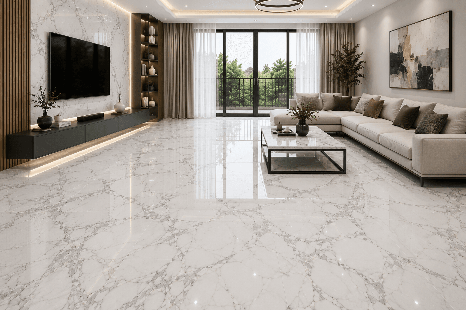 Arabescato Corchia installed in a home