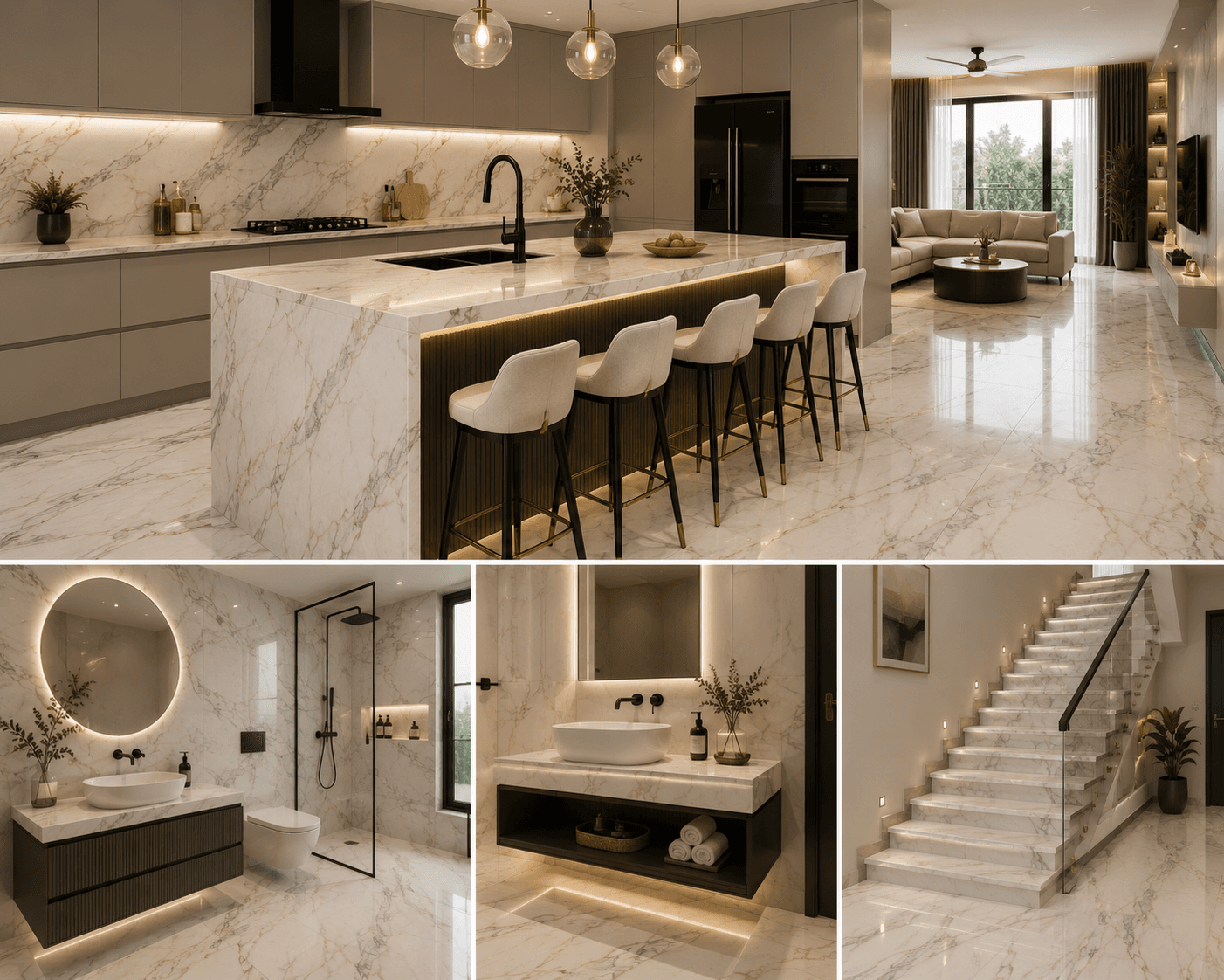 Calacatta Marble installed in a home