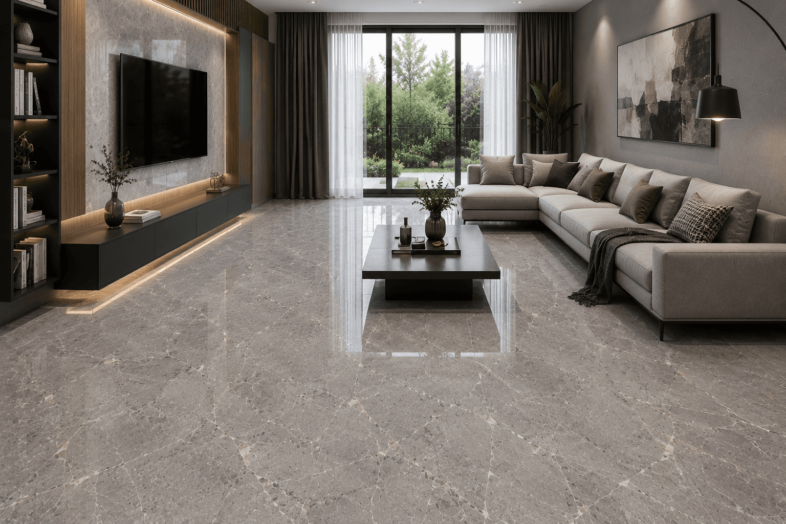 Grey Fior Di Bosco installed in a home