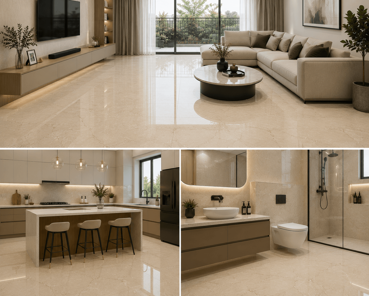 Luna Beige installed in a home