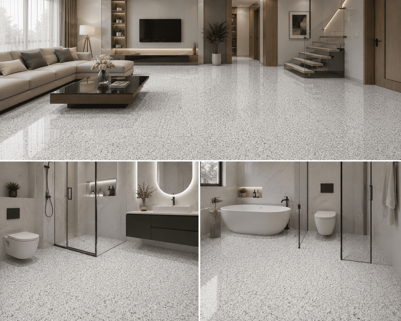 Kashmir White Granite installed in a home